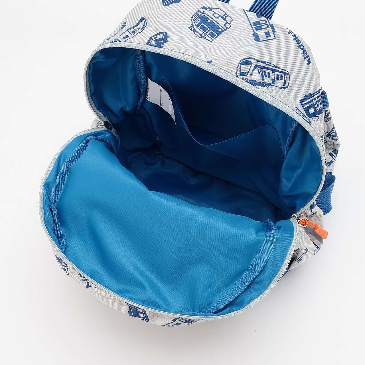 Train Appliqué All-Over Pattern Backpack,Gray, large image number 9