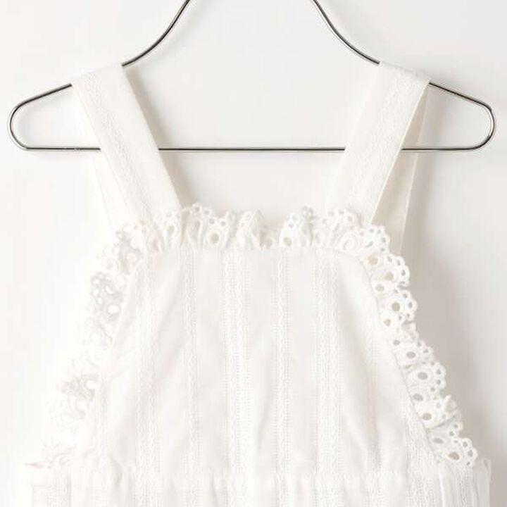 Lace Overalls,Off white, medium image number 6
