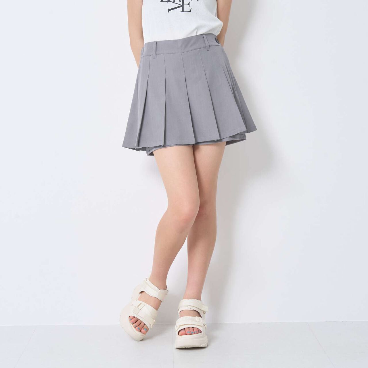 [LTXC/Easy Care] Stylish Micro Mini Skirt-Shorts,Beige, large image number 7