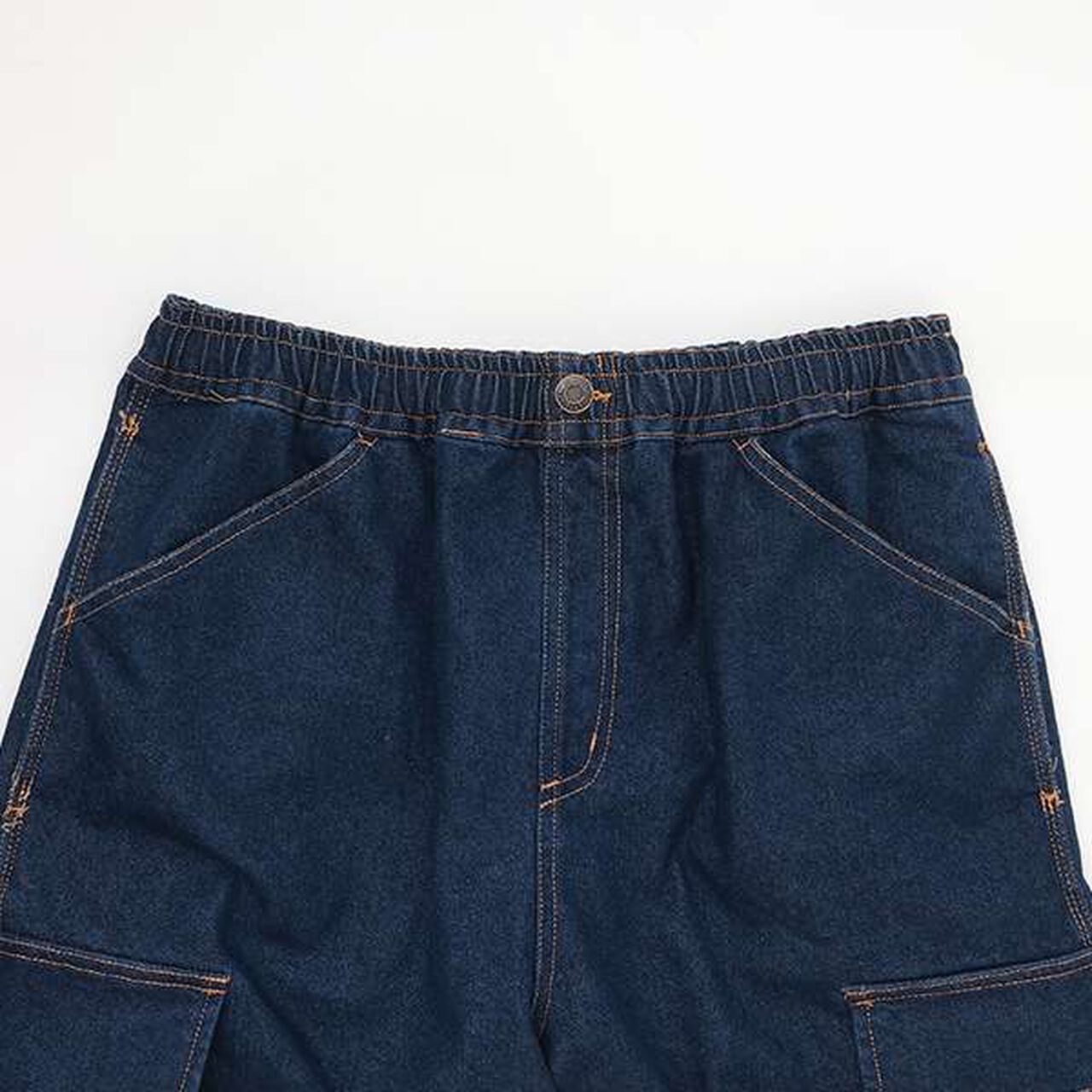 Cool Sensation Denim Half Cargo Pants,Deep blue, large image number 2