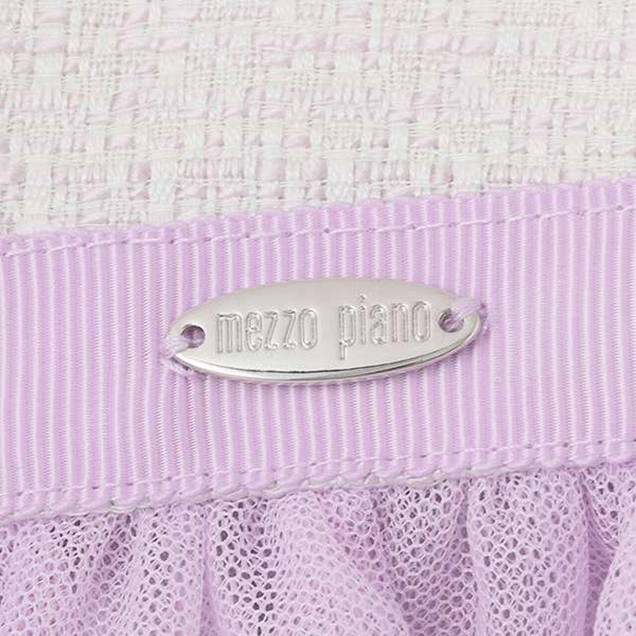 Tweed & Tulle Lace Embroidered Docking Dress,Lavender, large image number 5