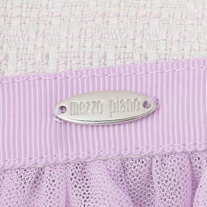 Tweed & Tulle Lace Embroidered Docking Dress,Lavender, medium image number 5