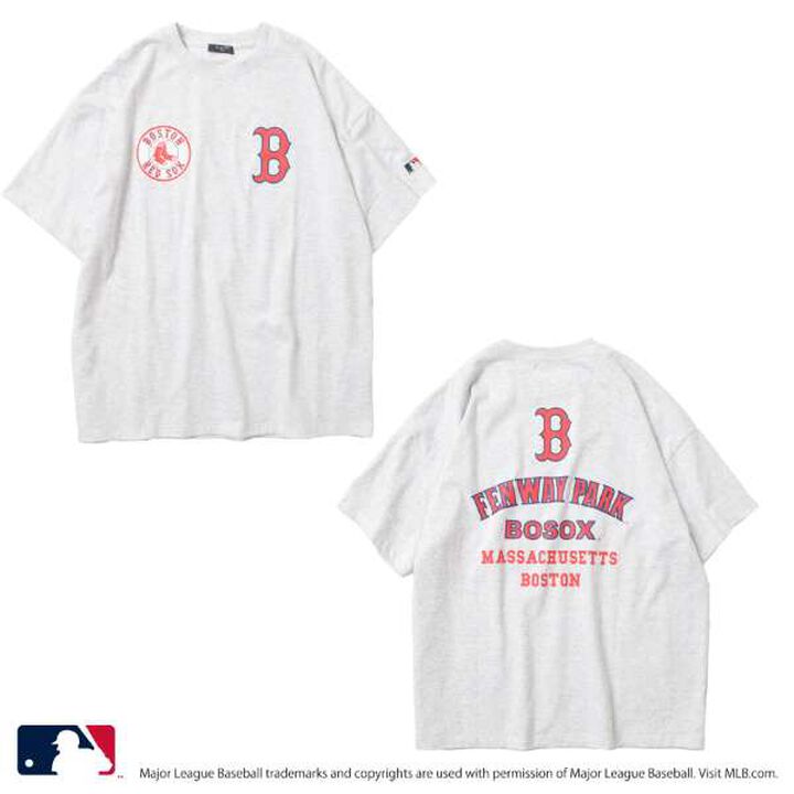 [MLB] Team Logo Print Short Sleeve T-Shirt,Milky white, medium image number 9