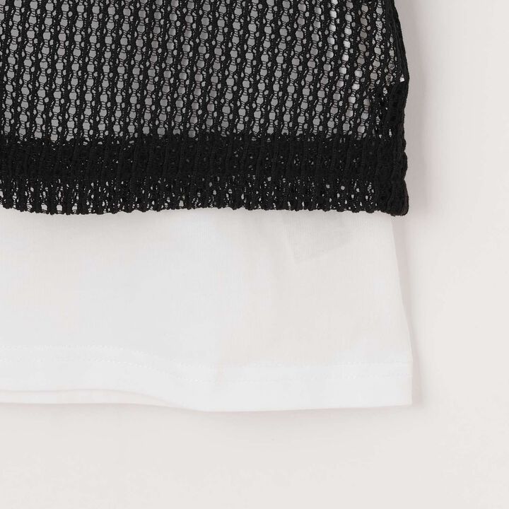 Mesh Parka & T-Shirt Set,Off white, medium image number 6