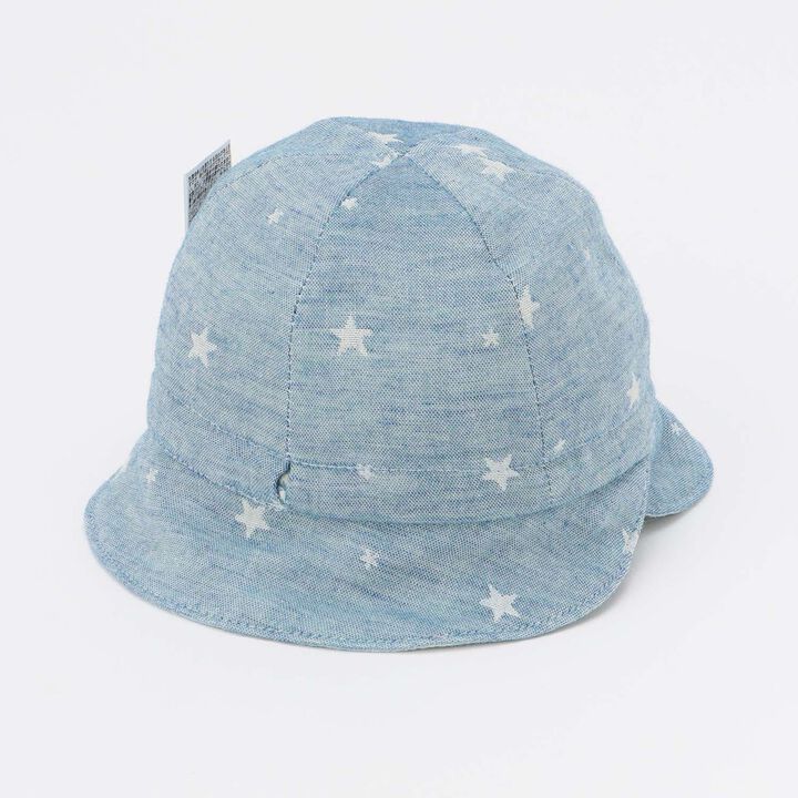 ☆Organic Gauze Reversible Hat [Made in Japan],Blue, medium image number 4