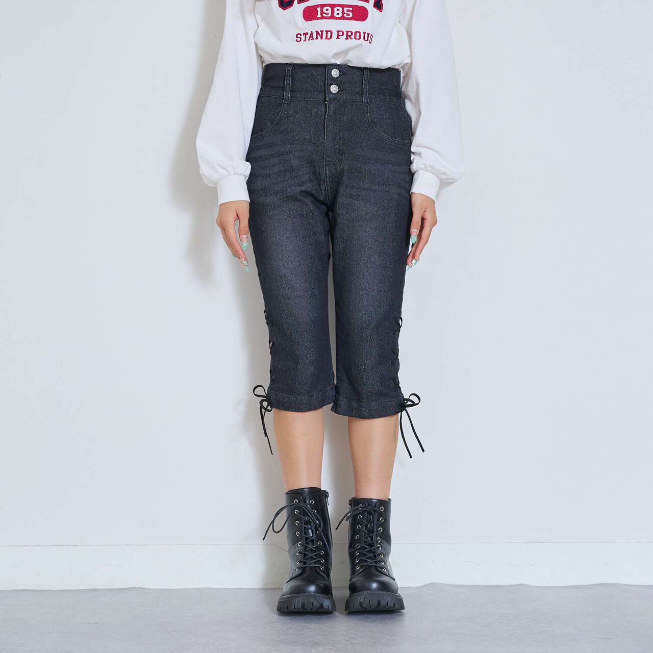 [LTXC] Effortless Style Capri Pants,Gray, large image number 2