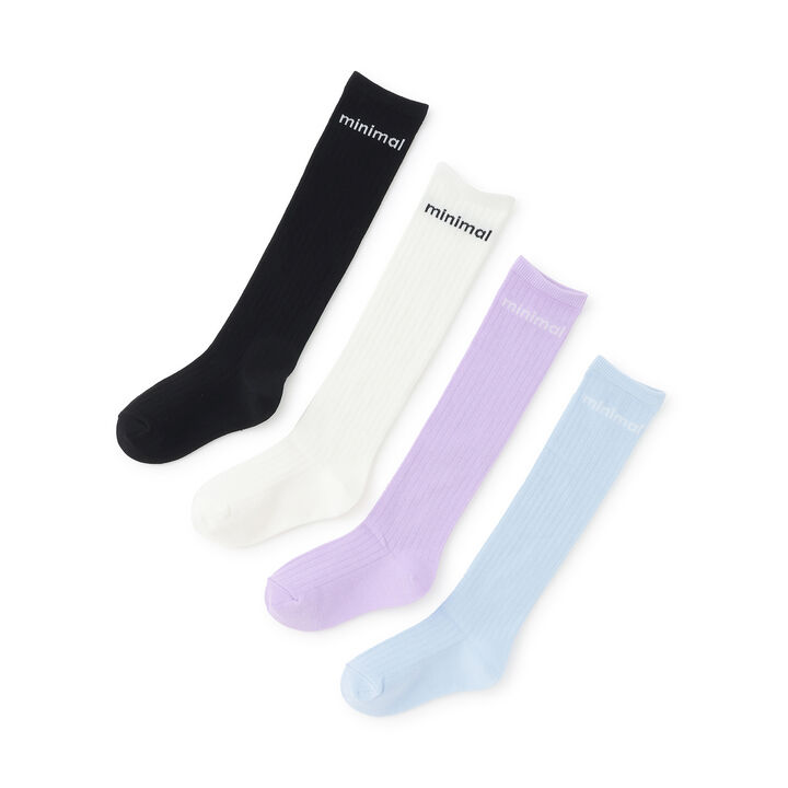 Logo Knee-High Socks,Black, medium image number 3