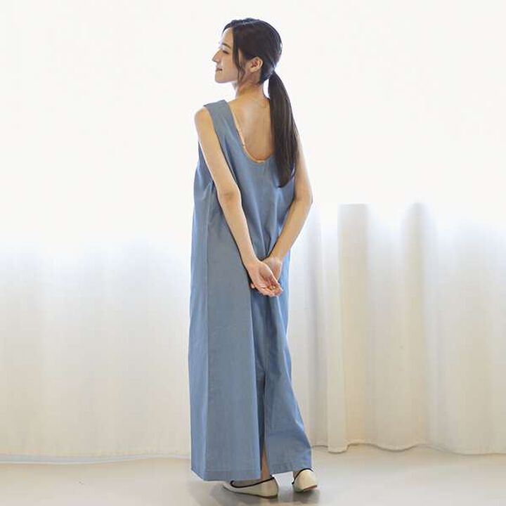 [Link] Sleeveless One-Piece Dress (Adult Size),Blue, medium image number 8