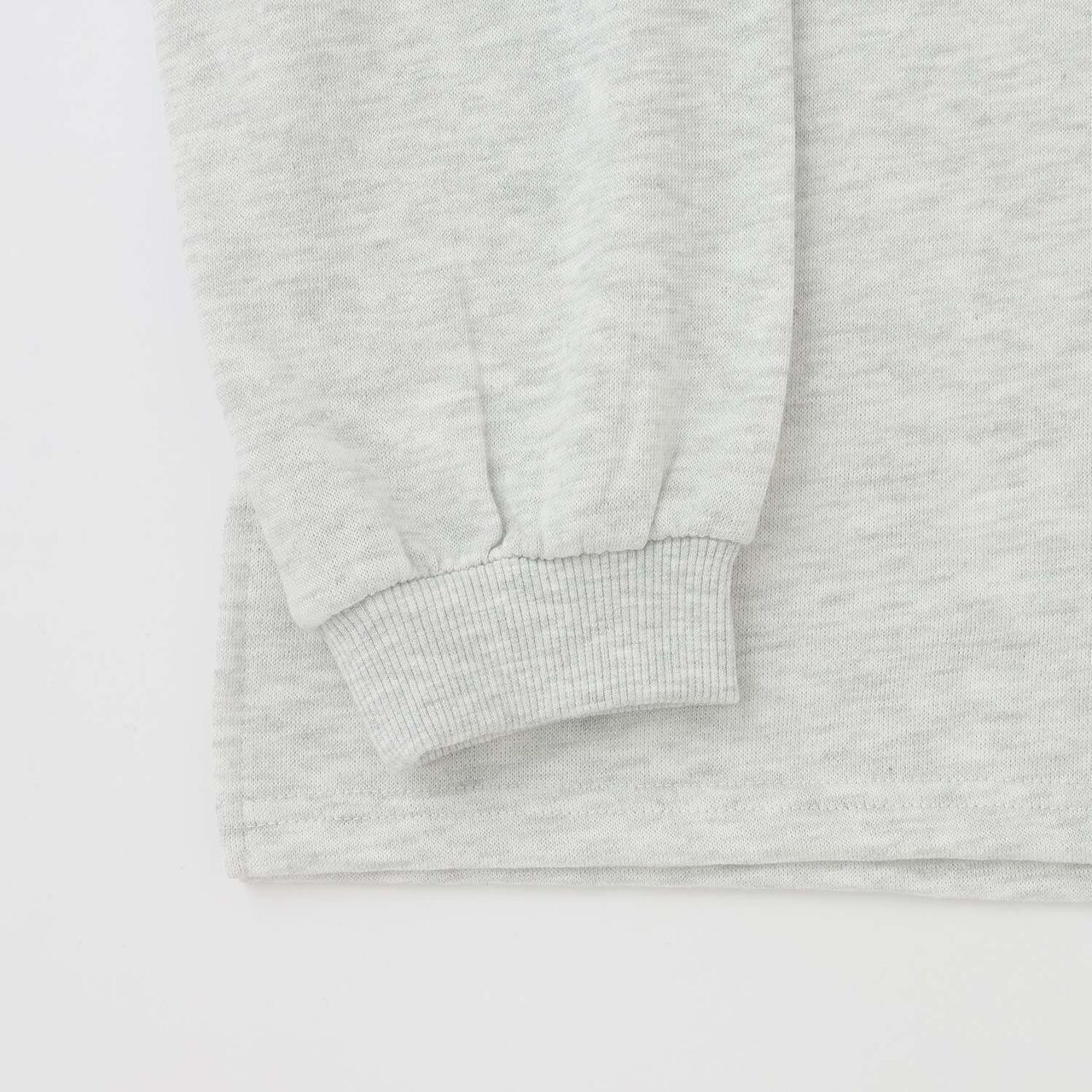 College Logo Mini Lined Long-Sleeve & Half Pants Set,Top gray, large image number 12