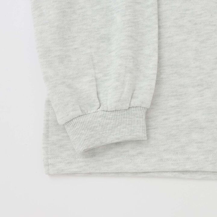 College Logo Mini Lined Long-Sleeve & Half Pants Set,Top gray, medium image number 12