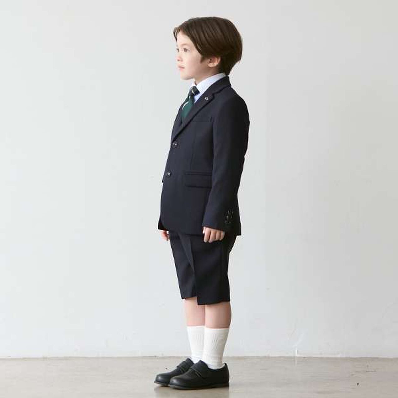 Navy Jacket + Shorts Set,Navy, large image number 1