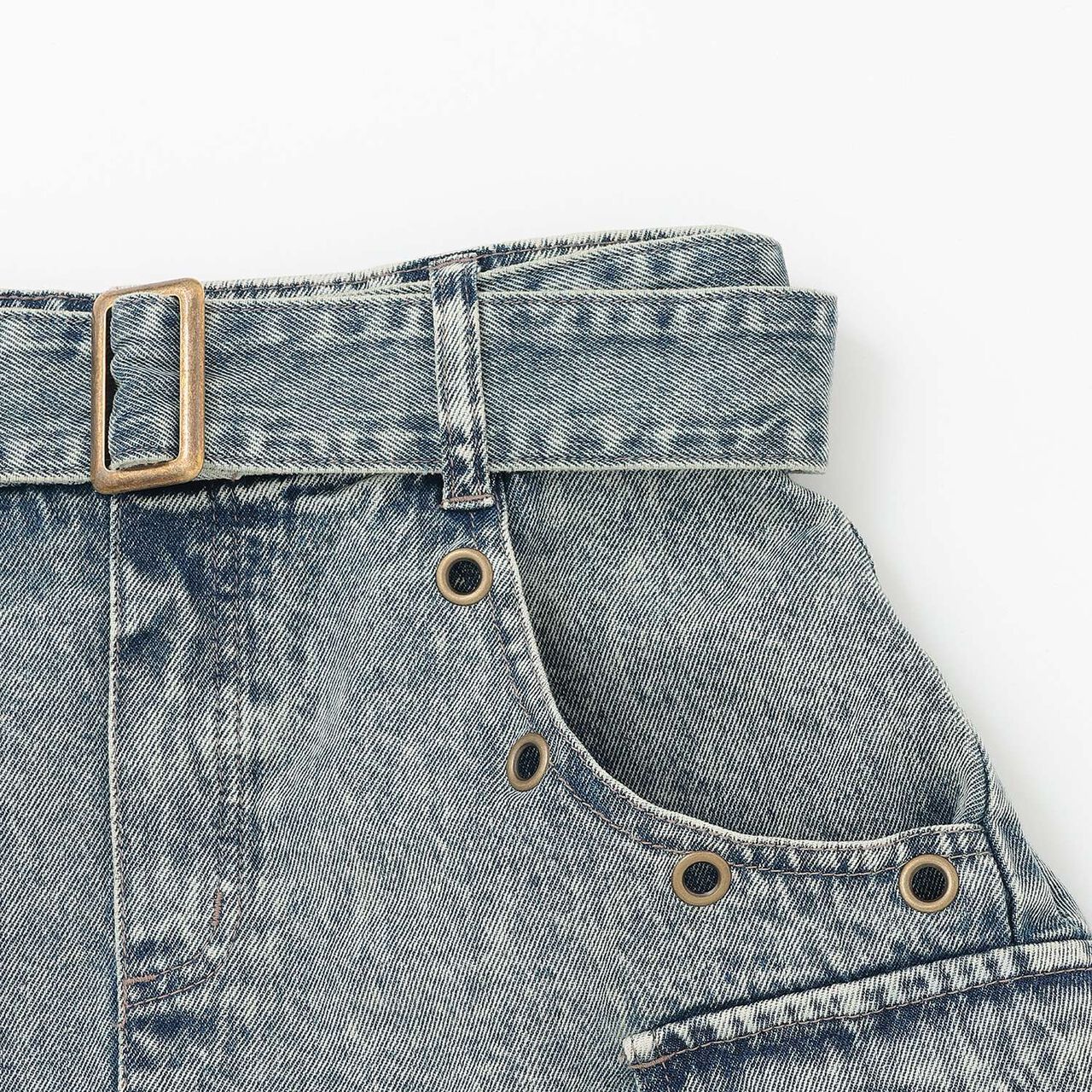 [LTXC] Eyelet A-Line Cargo Skirt,Gray, large image number 16