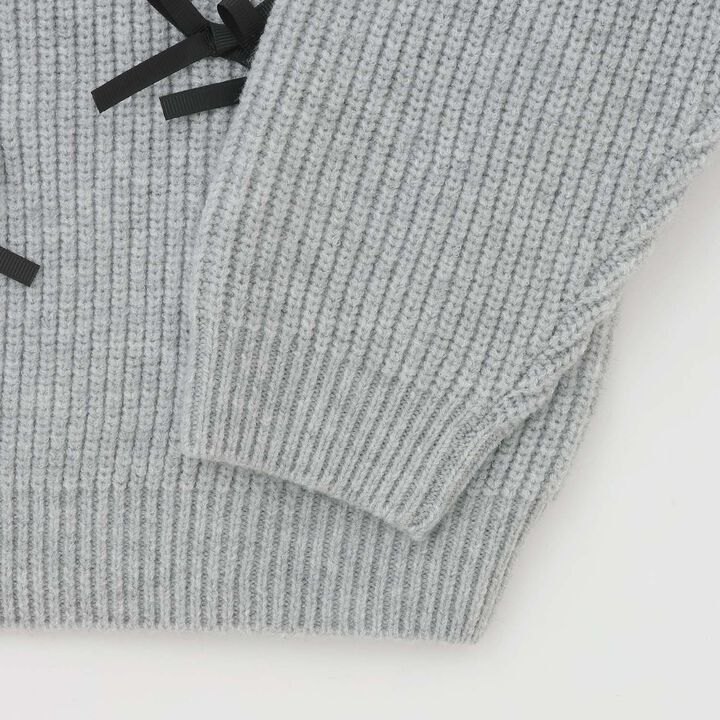 [Soft Knit] [Machine Washable] Ribbon Sweater,Ivory, medium image number 13