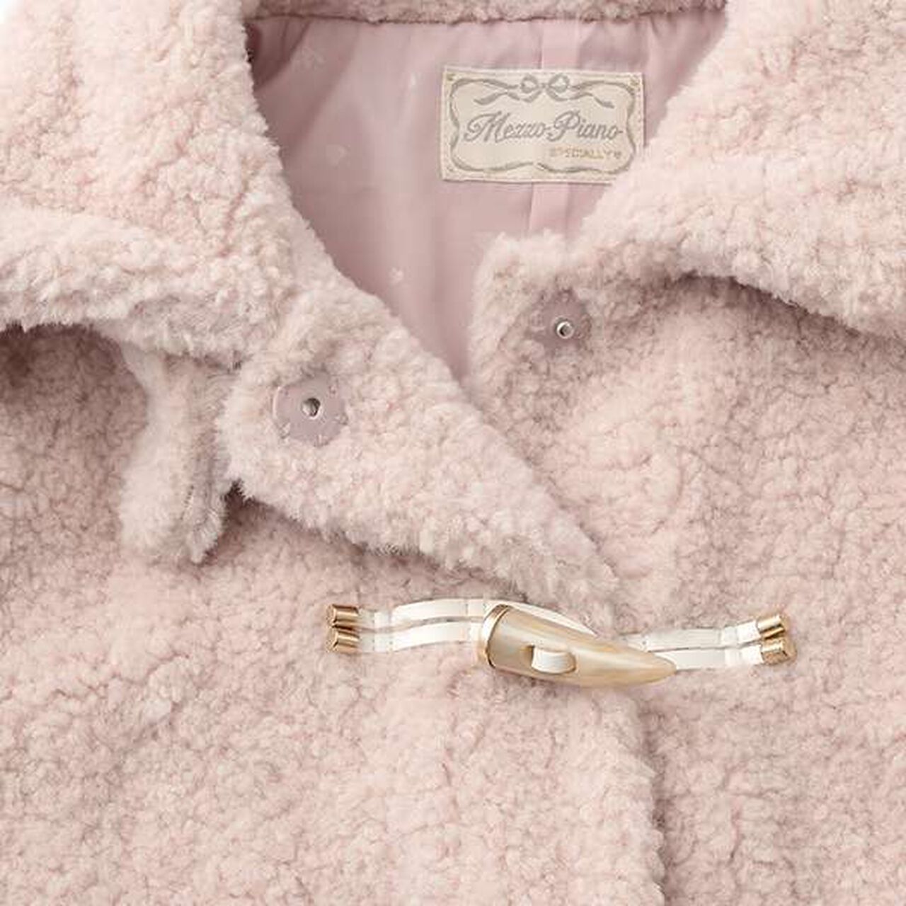 Fluffy Boa 2 WAY Duffle Coat,Ivory, large image number 10
