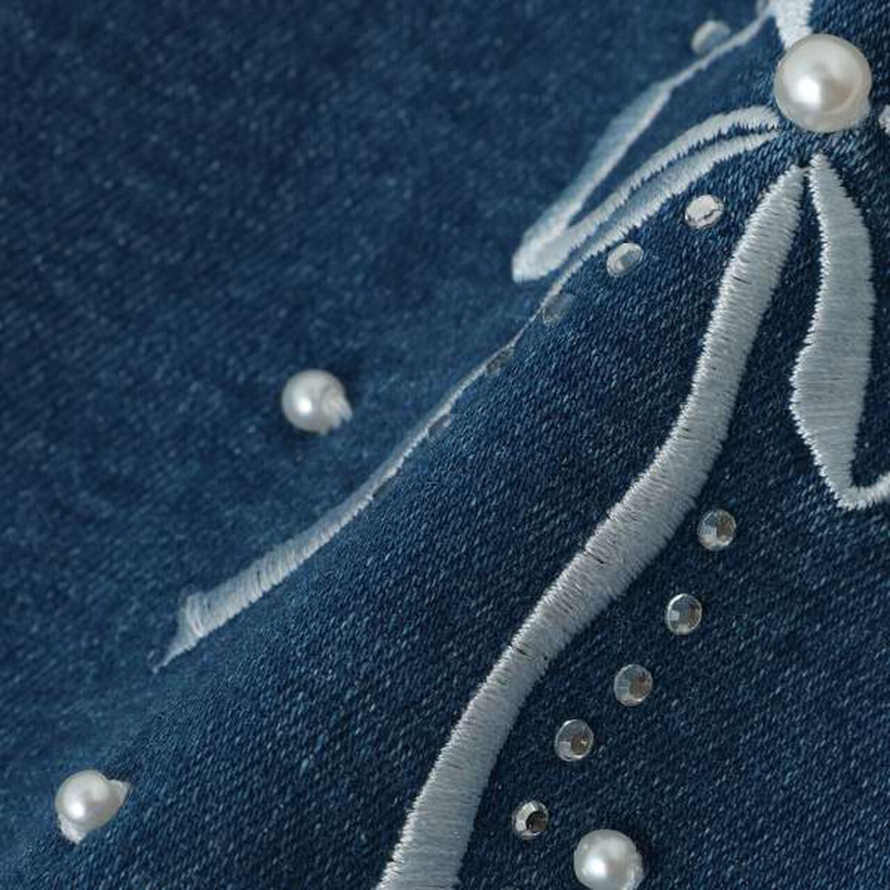 Stretch Denim Long Pants,Blue, large image number 7