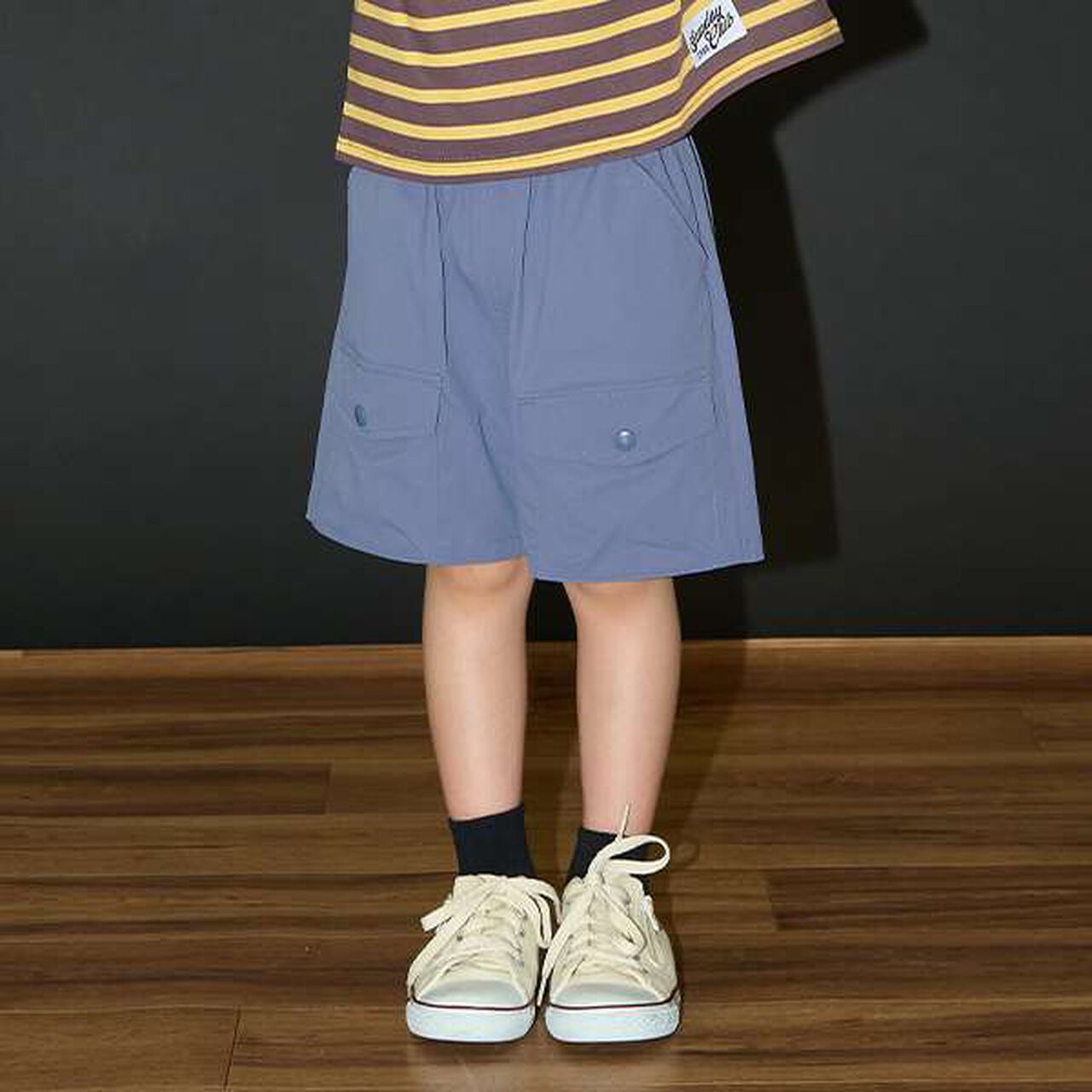 Cargo Pocket 4-Length Pants,Moderate blue, large image number 0