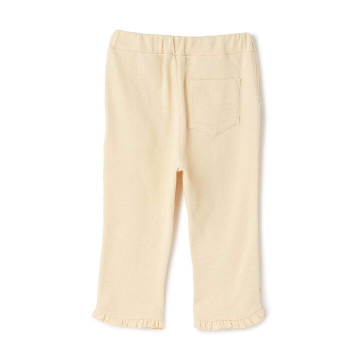 [Tomo Pants] Stain Resistant UV Cool Touch Round-Hem Frill 3/4 Capri Pants for Girls,Salmon pink, medium image number 6