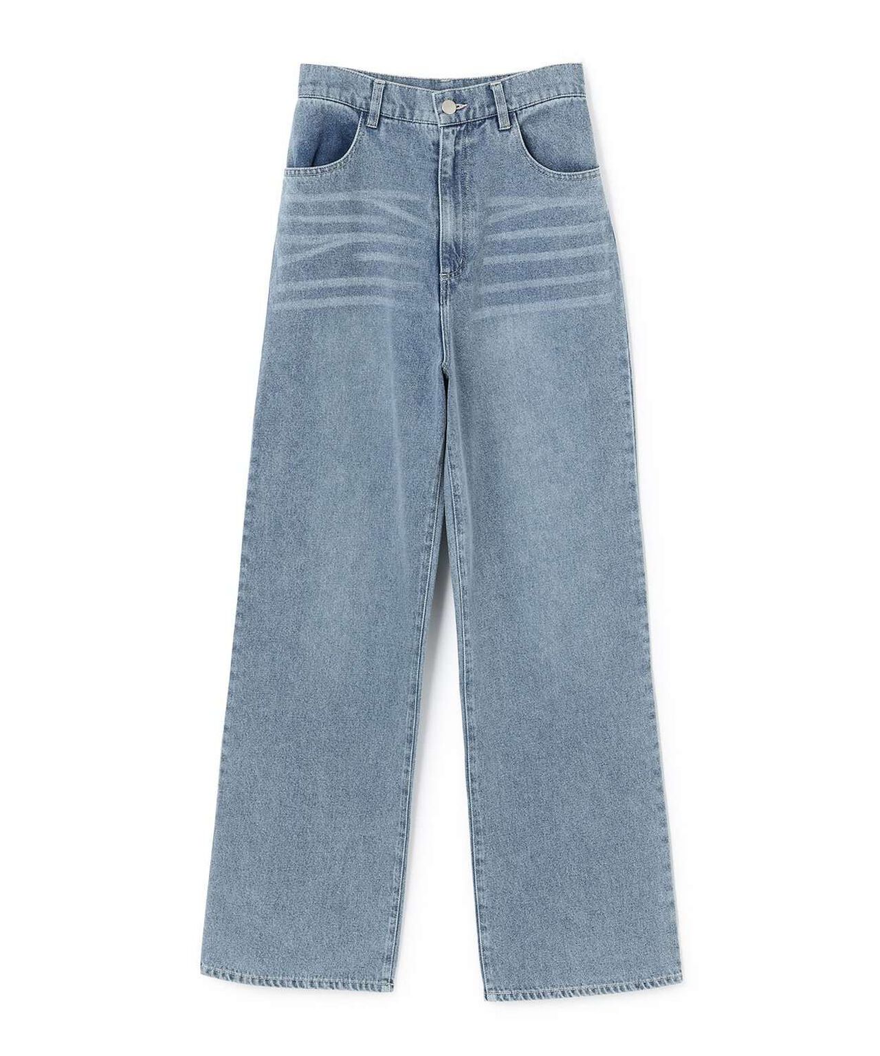 Lace Pocket Denim Pants,Deep blue, large image number 4