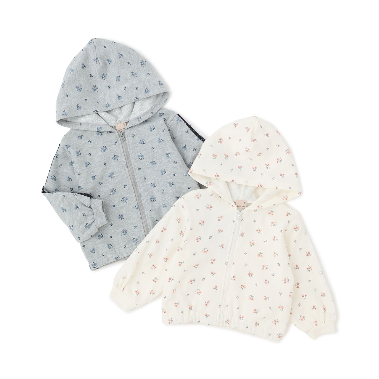 Link/Anti-Pollen Floral Pattern Zip Parka,Ivory, large image number 11