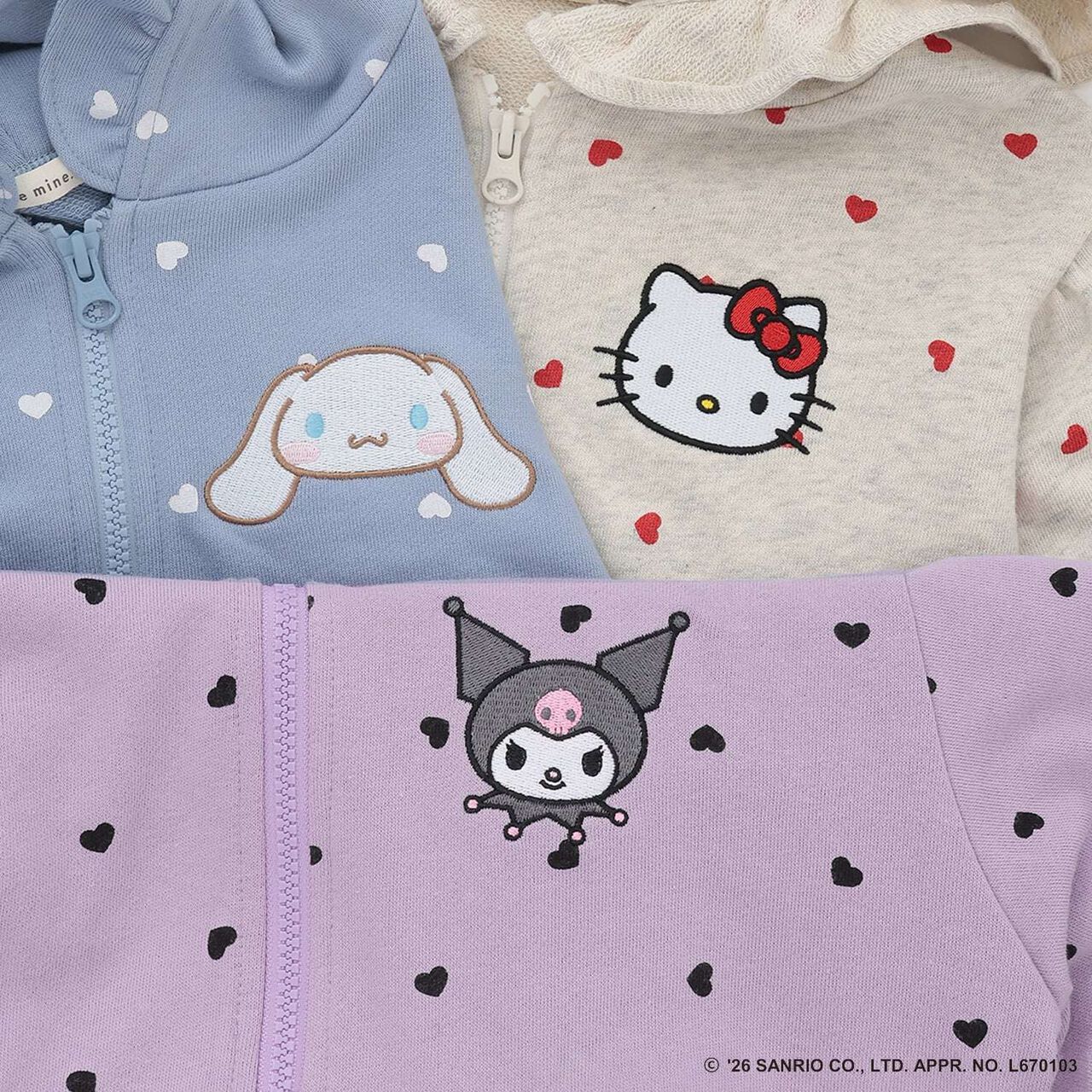[萬聖節] [Sanrio 角色們] 混款印花全拉鍊連帽外套,葡萄紫, large image number 20