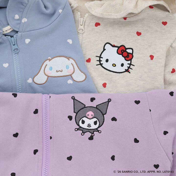 [萬聖節] [Sanrio 角色們] 混款印花全拉鍊連帽外套,葡萄紫, medium image number 20