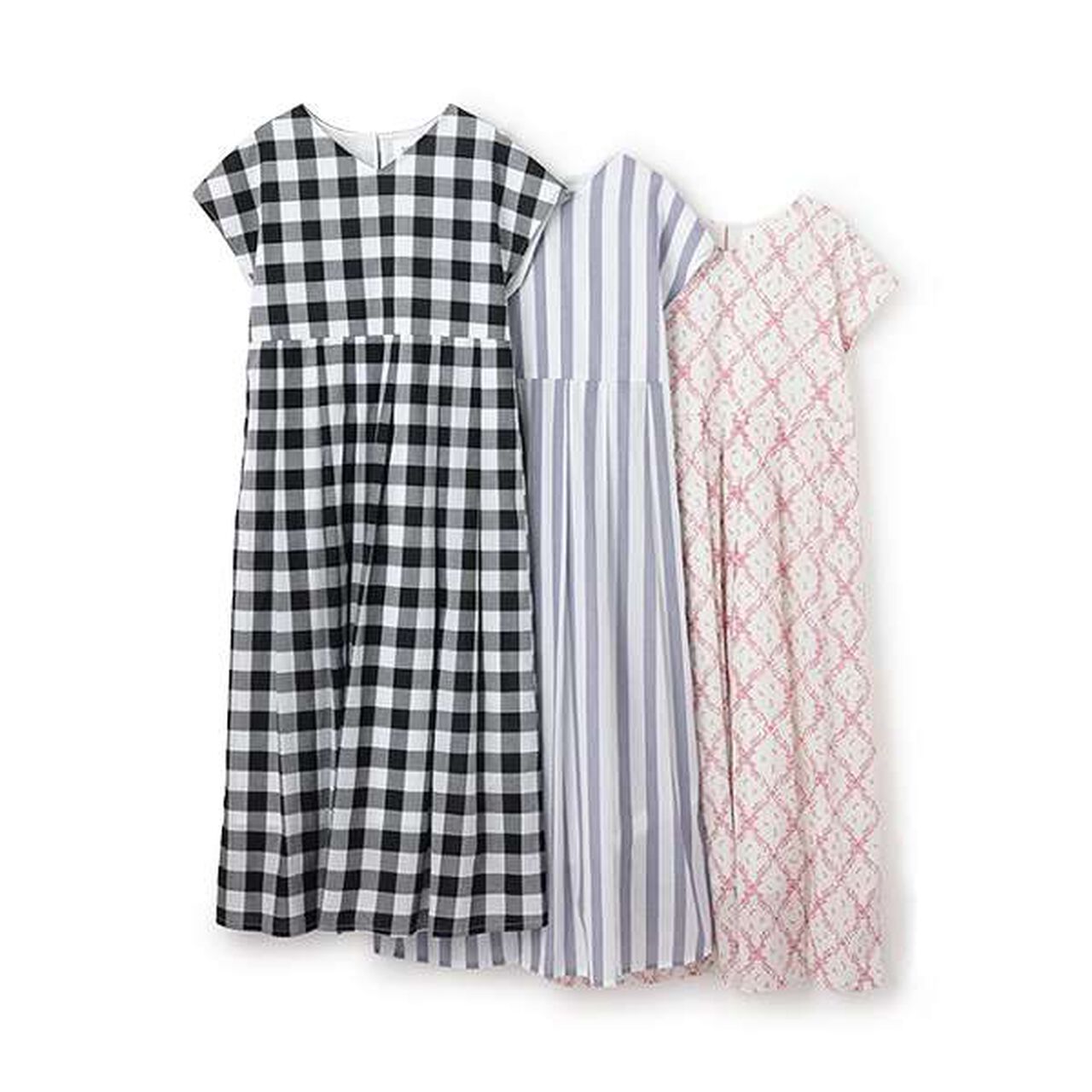 [Link] Assorted Flare One-Piece Dress,Blue, large image number 9