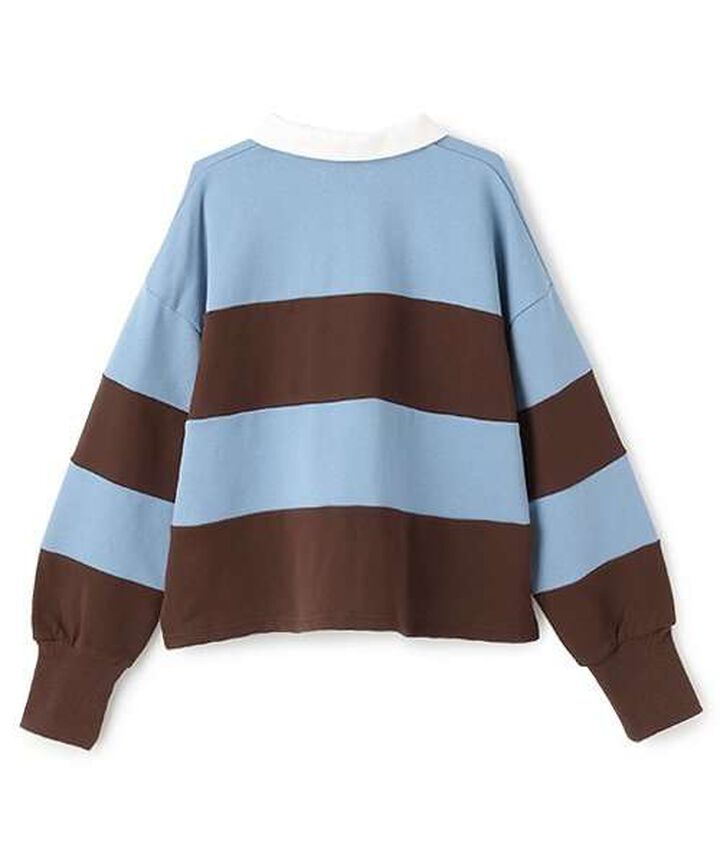 Sweatshirt Polo Shirt,Navy, medium image number 2