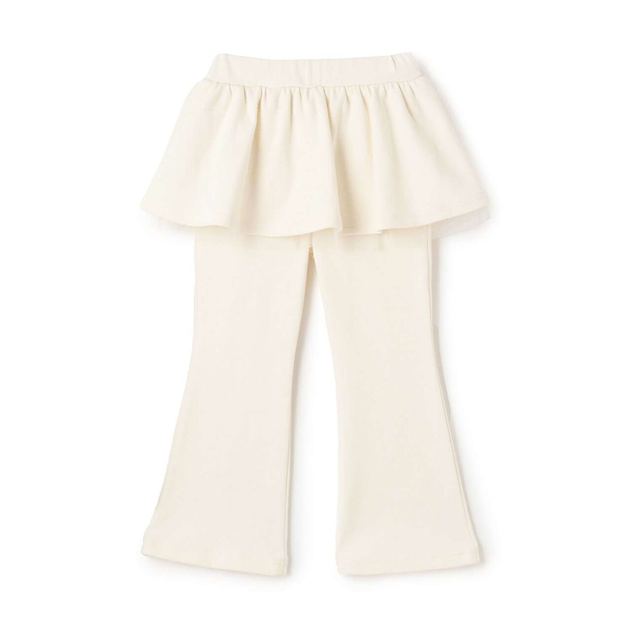 Tomo Pants with Gathered Skirt and Wool Lining Flare Pants,Mint, large image number 1