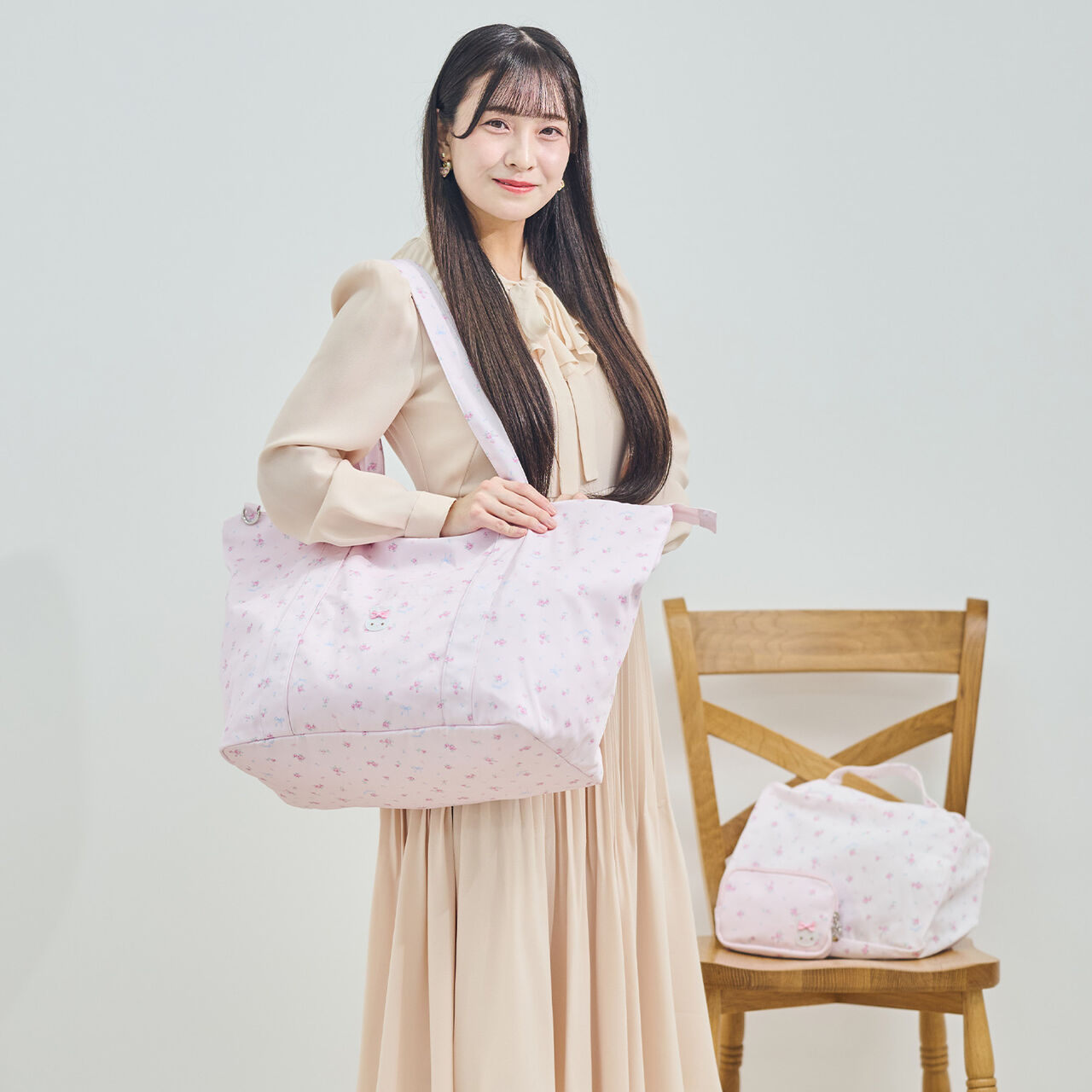 [Mezzo Piano Adults] Carry-On Tote Bag,Light pink, large image number 3