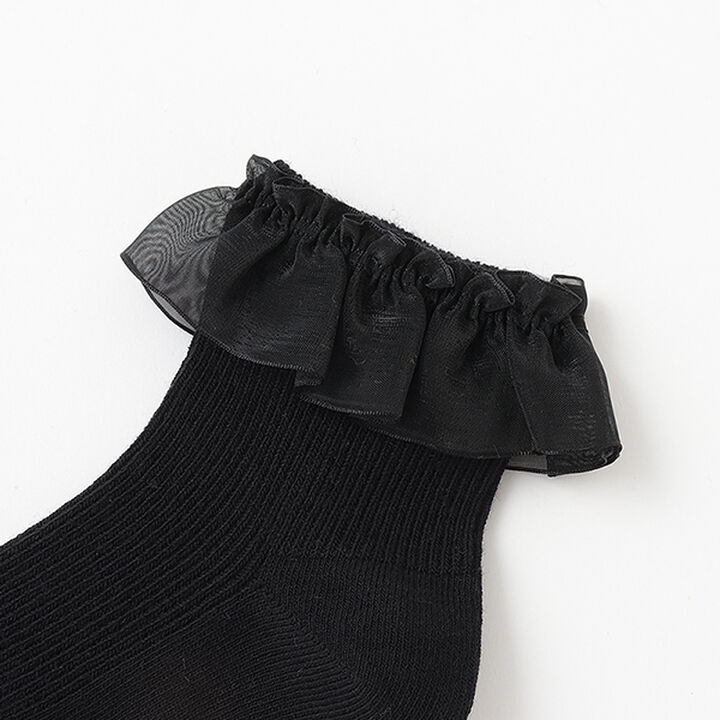 See-Through Frill Socks,Black, medium image number 4