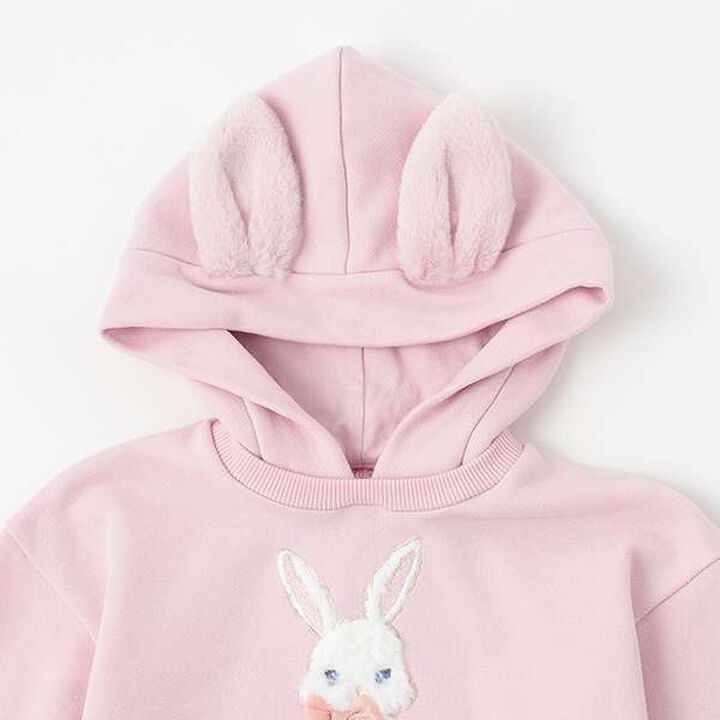 Animal Motif Hoodie One-Piece Dress,Lavender, medium image number 11