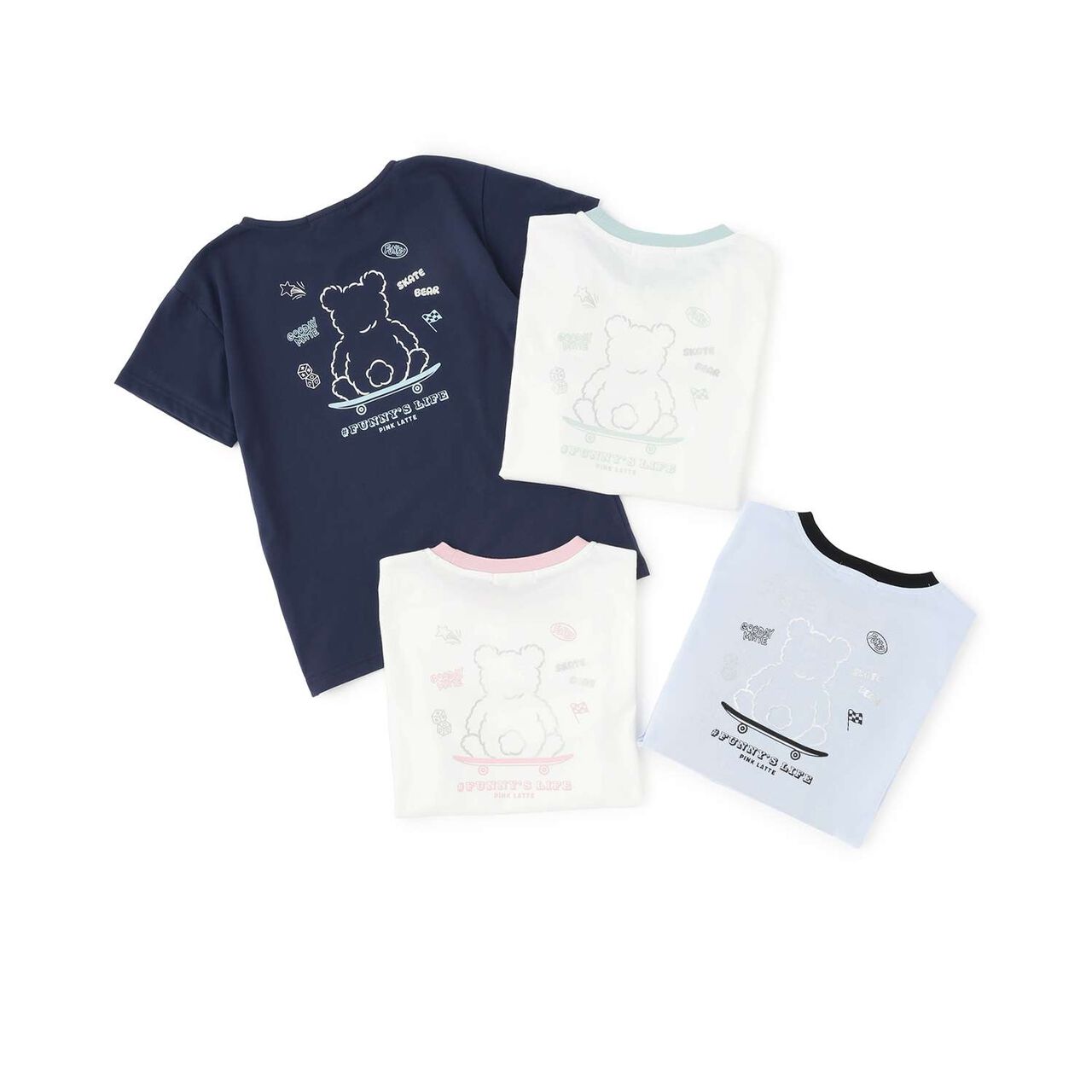 Daily Price Foil Print Skateboard Bear Short Sleeve T-Shirt,Pink, large image number 6