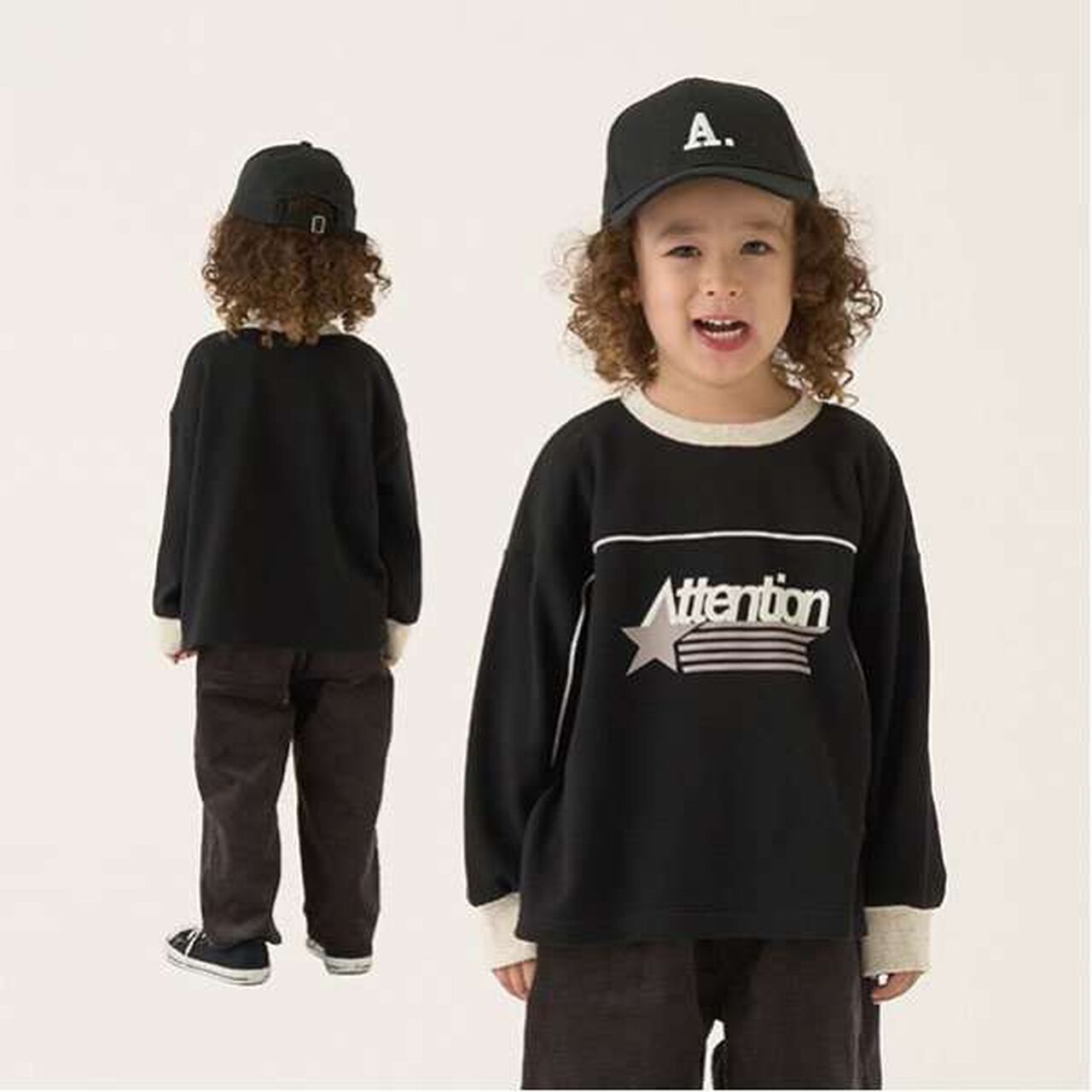 Pilling-Resistant Bi-Color Sweatshirt,Milky white, large image number 23