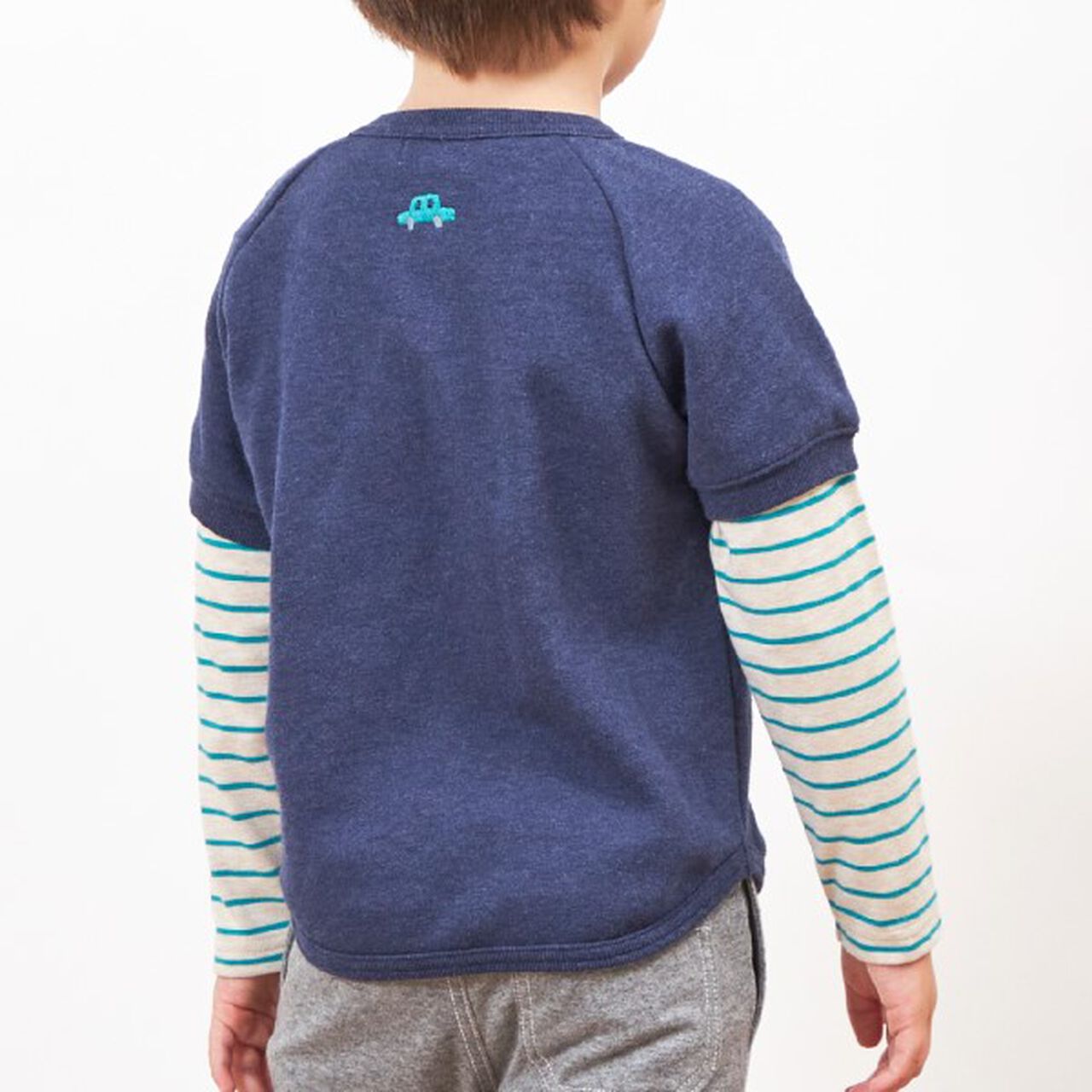 KPBOY Car Motif Fleece Sweatshirt (0 to 0),Navy, large image number 13