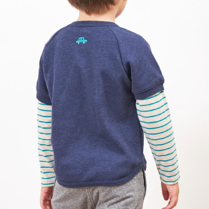 KPBOY Car Motif Fleece Sweatshirt (0 to 0),Navy, medium image number 13