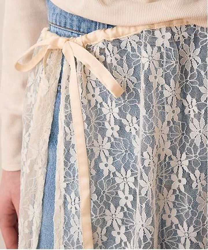 Lace Wrap Skirt,Ivory, medium image number 9