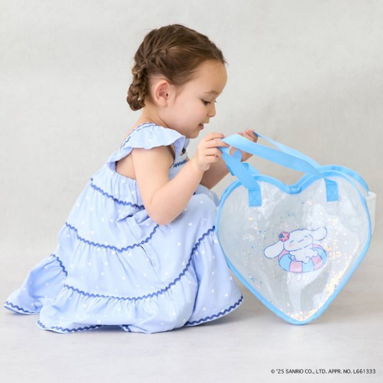 [Sanrio Characters] Sparkling Heart-Shaped Clear Bag,Light pink, large image number 3