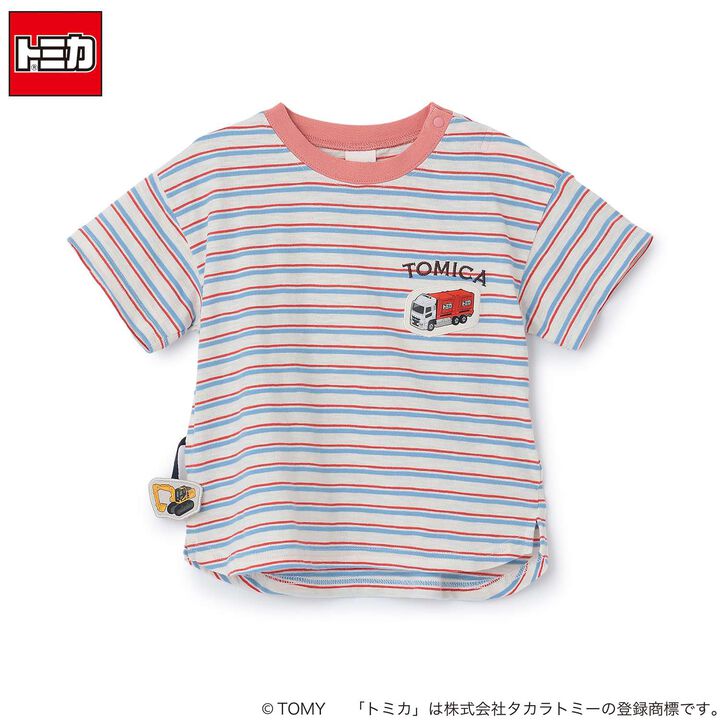 [TOMICA / Cool Touch] Multi-Stripe Short Sleeve T-Shirt,Orange, medium image number 0