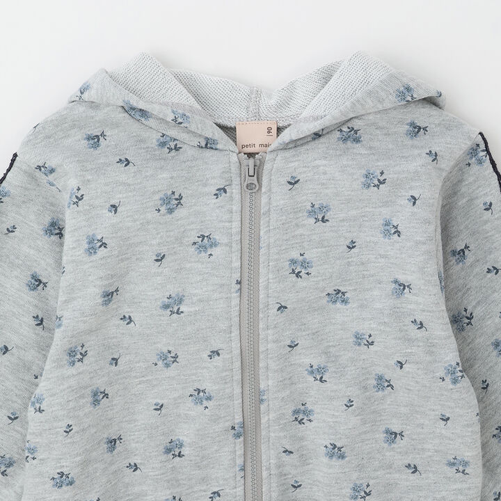 Link/Anti-Pollen Floral Pattern Zip Parka,Ivory, medium image number 6