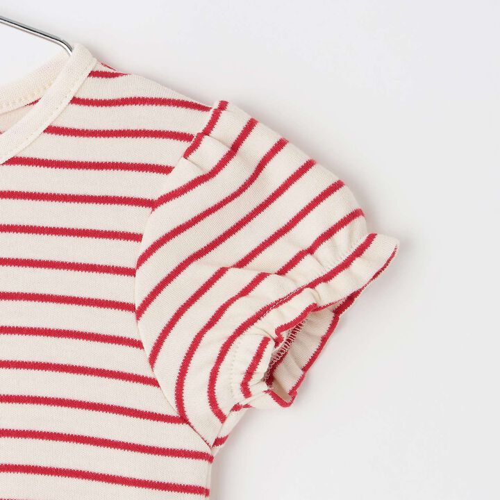 Stripe Pattern 2-Way All-in-One with Ribbon,Red, medium image number 6