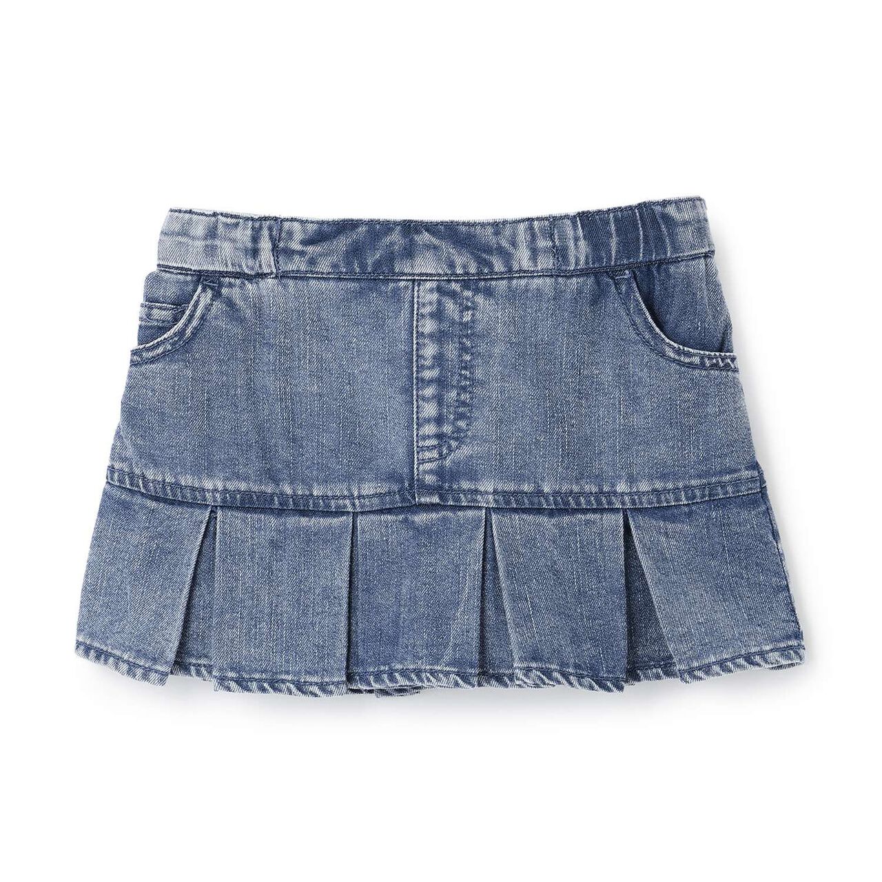 [Cool Touch] Box Pleat Hem Skirt,Blue, large image number 18