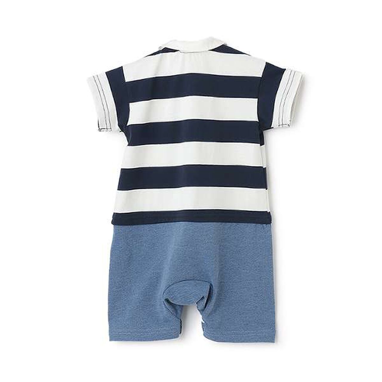 [Link] Short-Sleeve Rugby Coverall,Blue, large image number 1