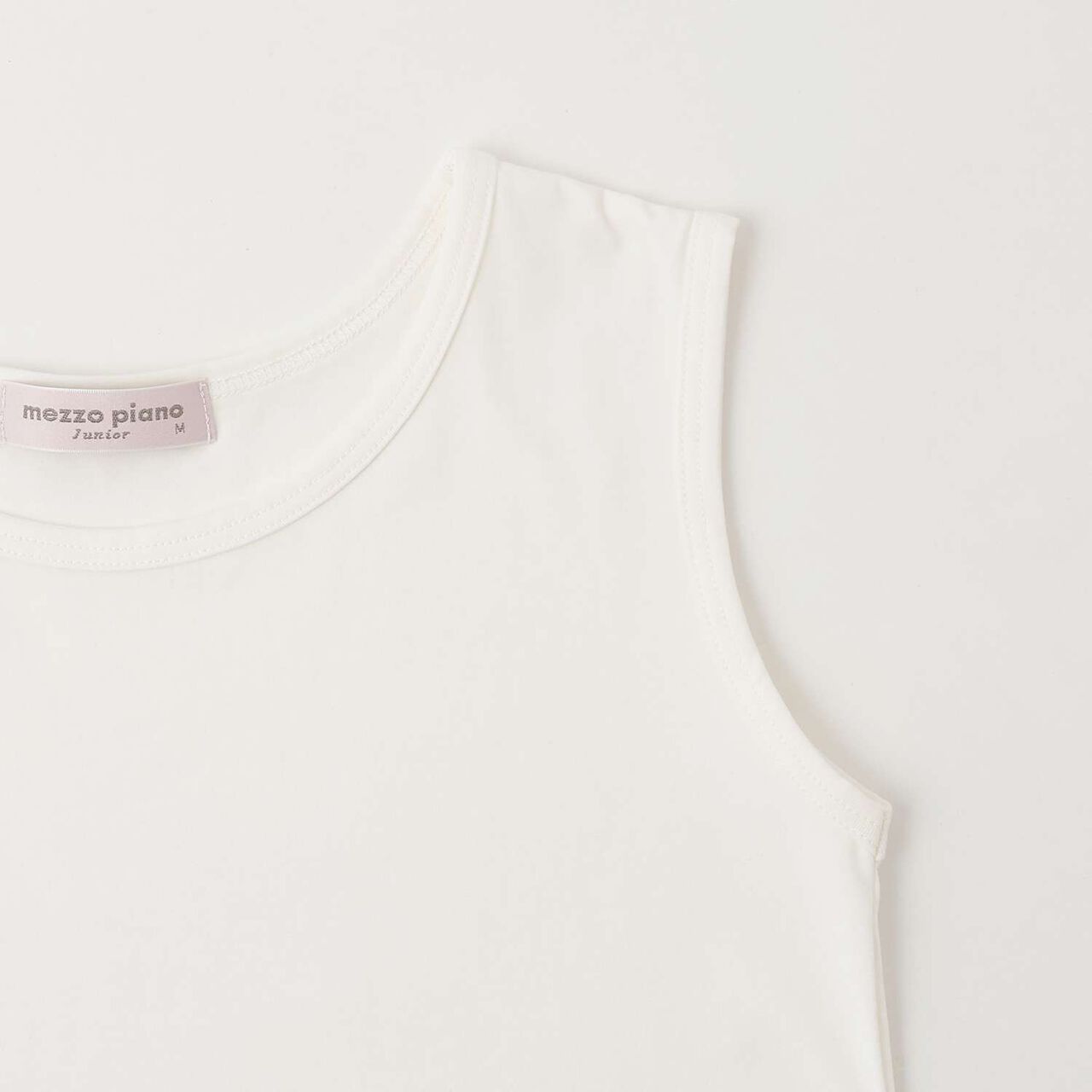 [Quick-Dry Absorbent] [Cool Touch] Mesh Docking Ribbon Appliqu&eacute; T-Shirt & Tank Top Set,Lavender, large image number 9