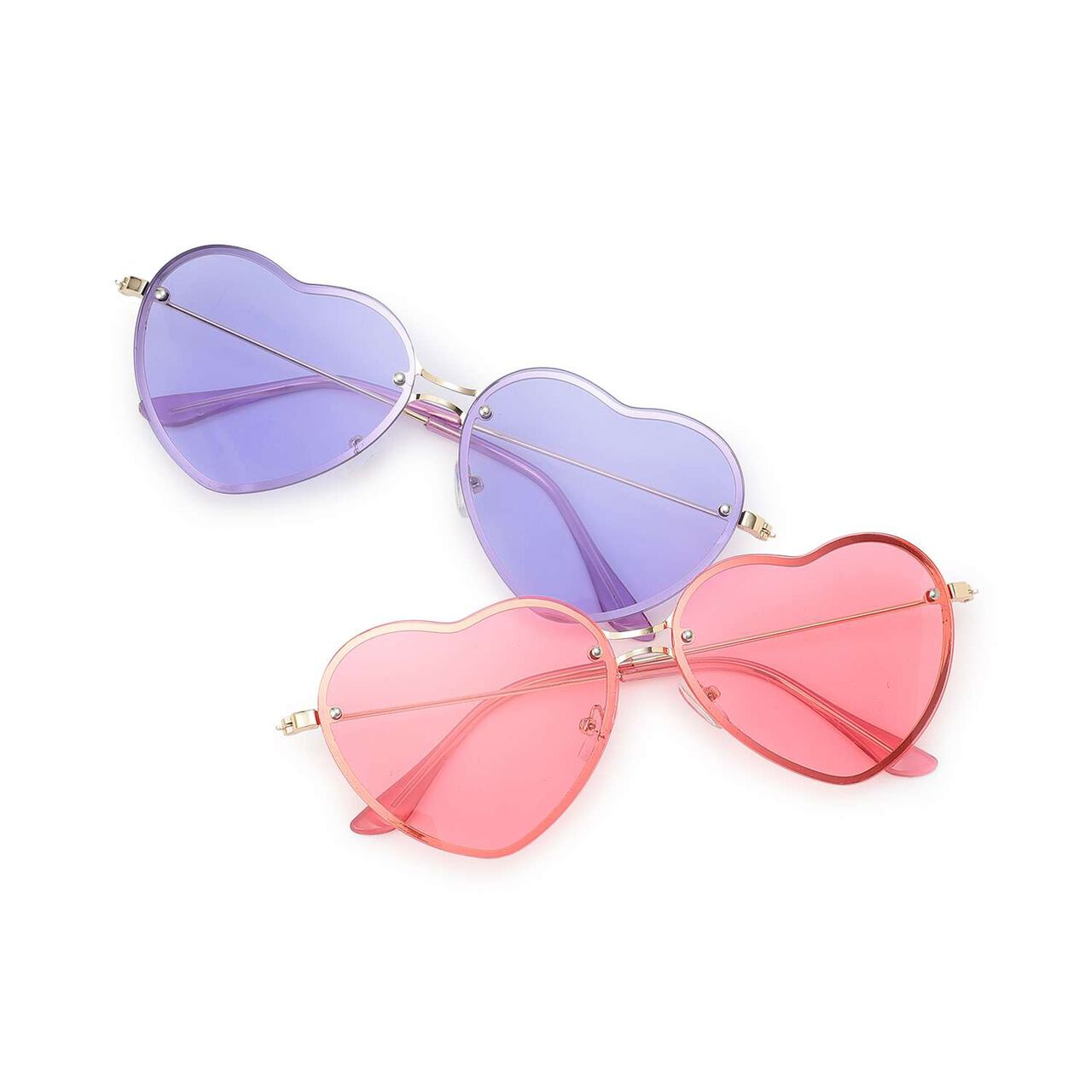 [UV] Heart-Shaped Sunglasses,Pink, large image number 5