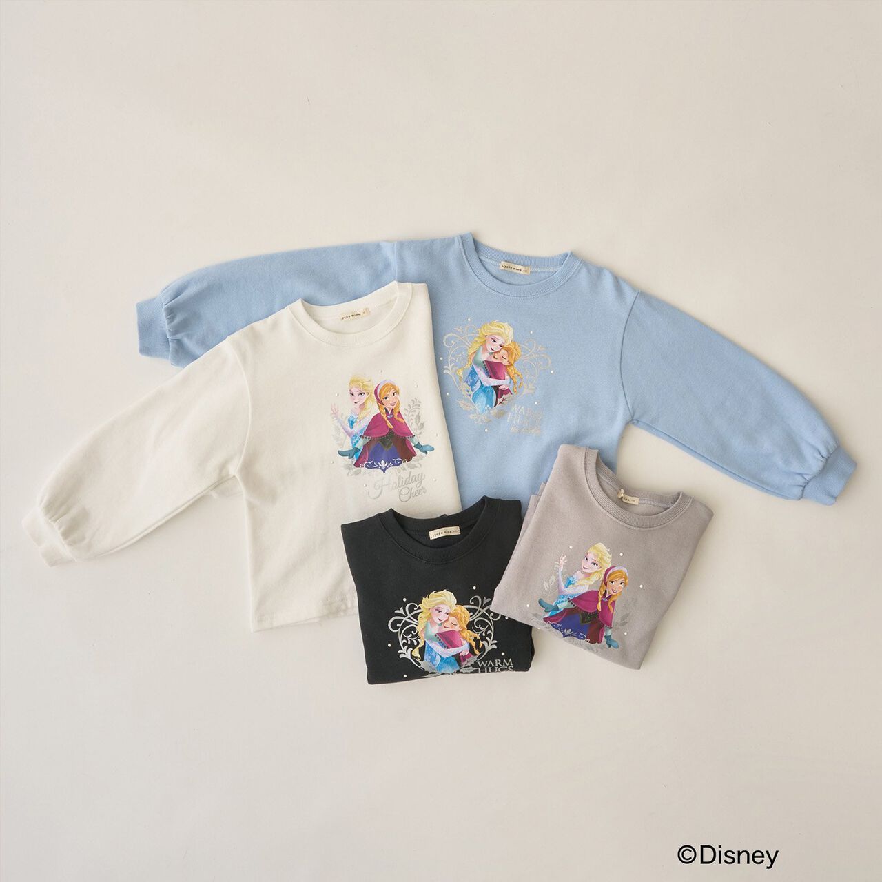 [Frozen] [Goodbye Pills Brushed Fleece] Sparkling Lame & Transfer Assortment Print Sweatshirt,Gray, large image number 1