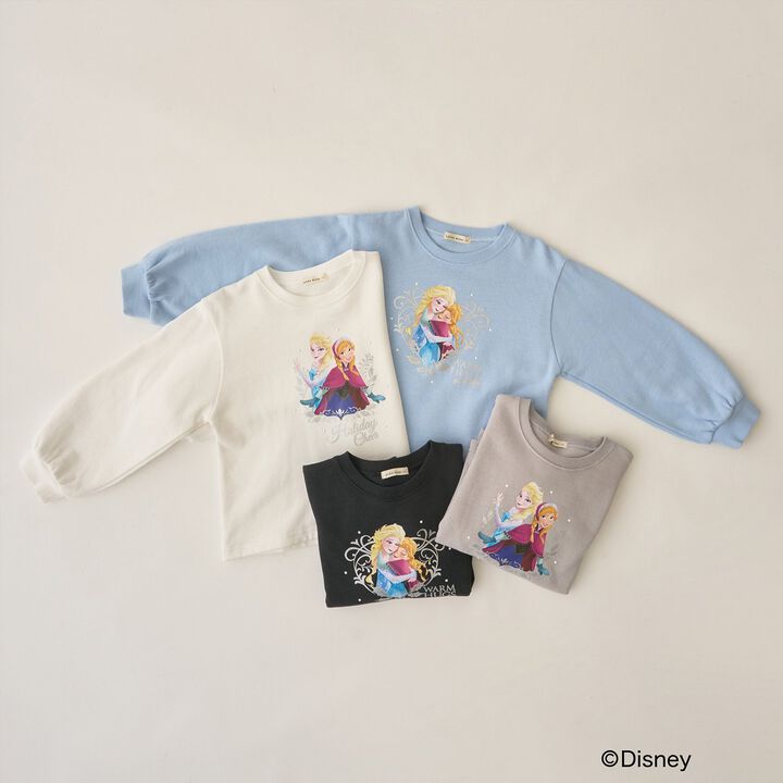 [Frozen] [Goodbye Pills Brushed Fleece] Sparkling Lame & Transfer Assortment Print Sweatshirt,Gray, medium image number 1