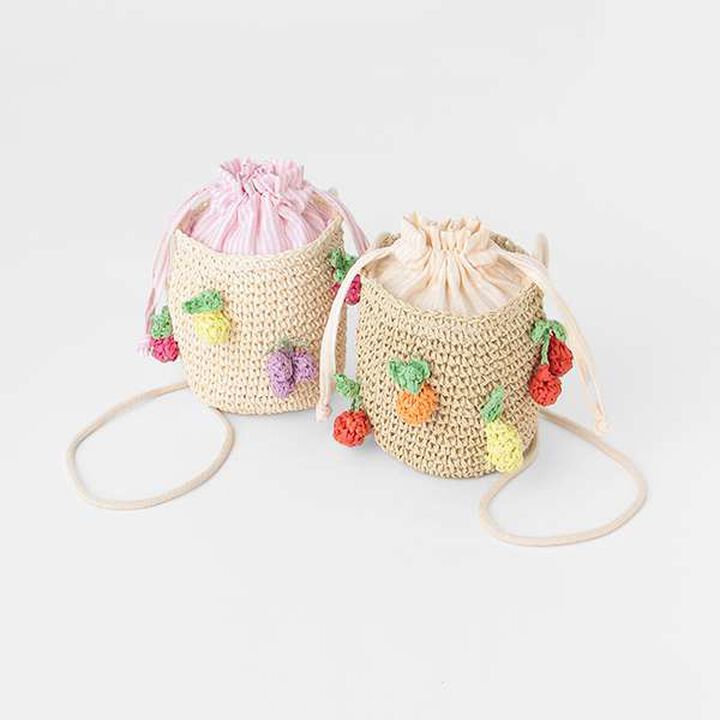 Woven Fruit Bag,Beige, medium image number 1