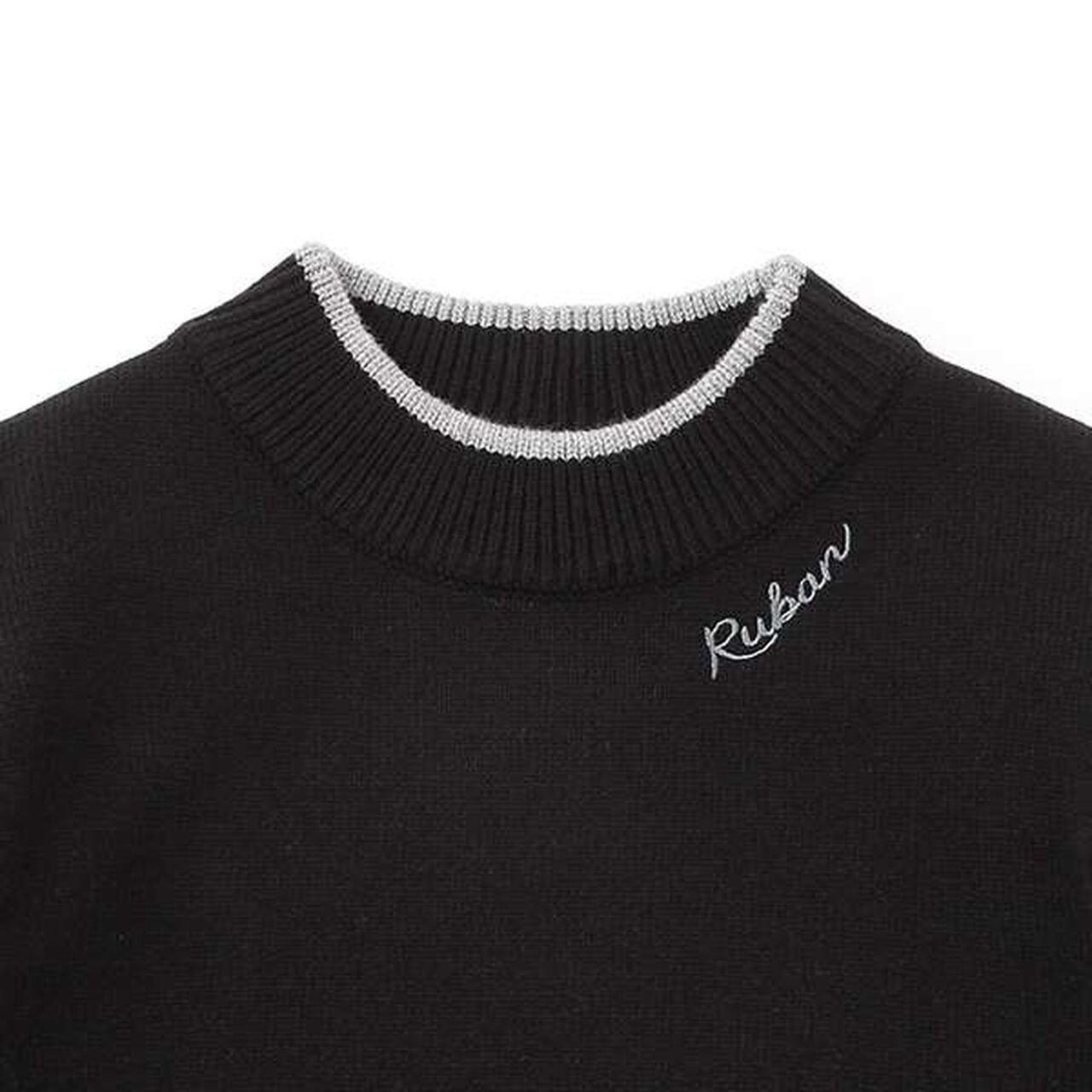 Knit Pullover & Camisole Dress Set,Black, large image number 8