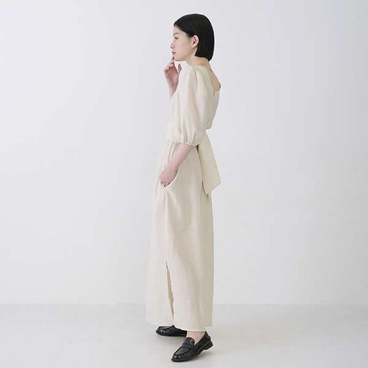 [LADIES] One-Piece Dress with Belt,Black, medium image number 14