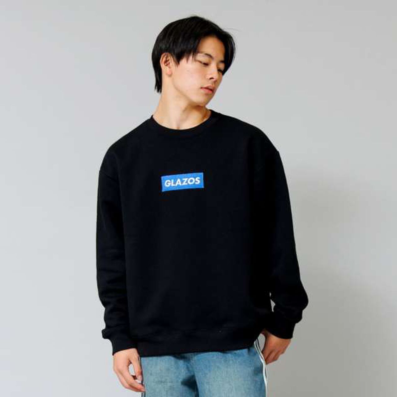 Resistant to Pilling Wool Lined Box Embroidered Logo Sweatshirt,Blue, large image number 18